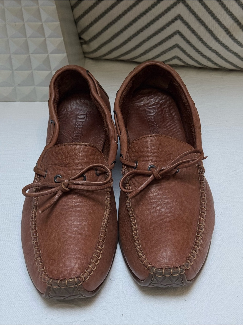 Dexter Cognac Brown Leather Moccasin Loafers